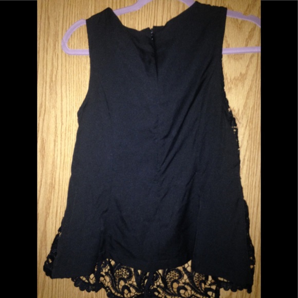 Black lace sleeveless top. Super cute! - Picture 2 of 2
